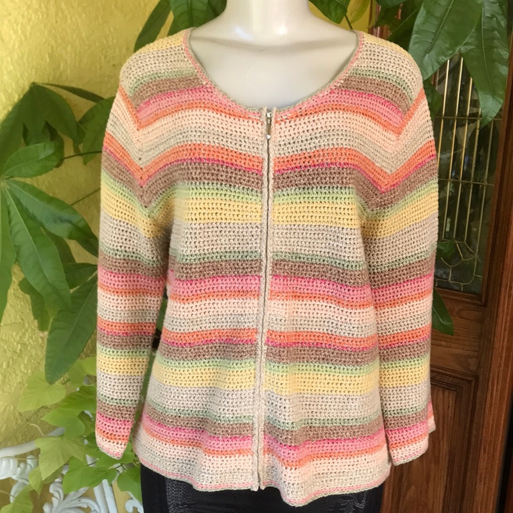 TALBOTS Multi-Color knit sweater.